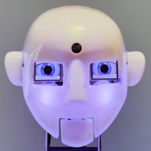 Humanoid robot head, artificial intelligence, Germany