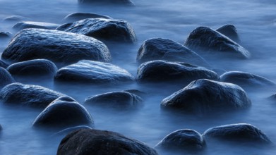 Evening on the chalk coast in Jasmund National Park, Rügen, Lohme, Mecklenburg-Western Pomerania,