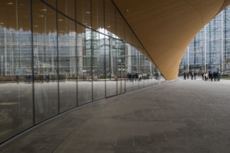 Entrance area, Central Library and Oodi Cultural Center, designed by ALA Architects, Helsinki,