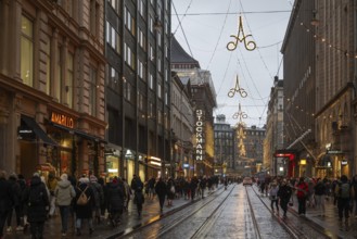 Alexanterinkatu, main shopping street in the city center, designed by Carl Ludwig Engel, with