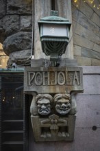 Trolls, stone figures from Kalevala, art nouveau architecture, Pohjola insurance building,