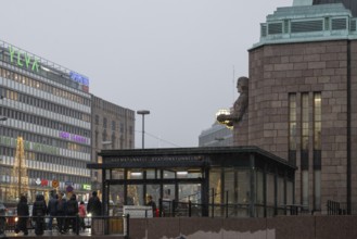 Side entrance, Central Station, winter, Helsinki, Finland