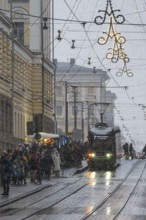 Alexanterinkatu, main shopping street in the city center, designed by Carl Ludwig Engel, Christmas