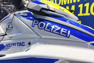 Press photo Police lettering on Jetski WR190 TAC by Wasserschutzpolizei, Germany