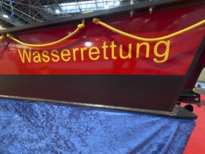 Press photo of the logo Water rescue on fixed hull motor lifeboats MRB by Deutsche