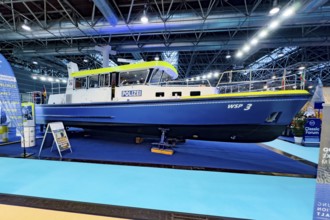 Press photo of patrol boat WSP 3 by Cologne Police Water Protection Police for operations on the