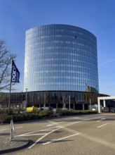 Messeturm administration tower built 1999 to 2000 by Messe Düsseldorf, Messe Düsseldorf, North