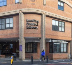 Reading Central Library building in town centre of Reading, Berkshire, England, UK