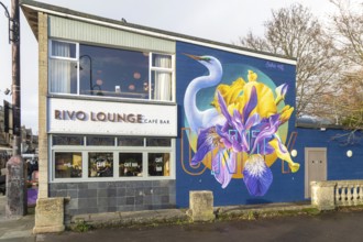 Mural painting UNITY by Sophie Mess, Rivo Lounge, Public Art Chippenham, Chippenham, Wiltshire,