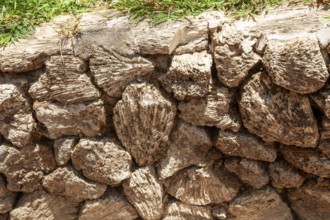 In the 80s, coral in the sea was dredged to be used as building material, Kuta, Bali, Indonesia