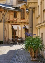Access to a historic backyard in Friedrich-Ebert-Straße, Potsdam. Brandenburg, Germany