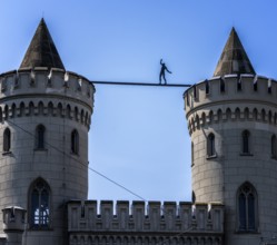 Detailed photo, the towers of the Nauener Tor in the city center of Potsdam, Brandenburg, Germany