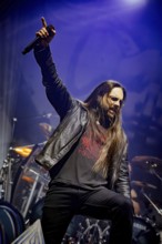 Mikael Sehlin, singer of Amaranthe, live on Arcane Dimensions Tour 2026 at Munich's Zenith on 17.01