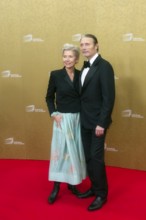 Mads Mikkelsen with woman Hanne Jacobsen, EUROPEAN FILM AWARDS Berlin 2026, photo call at the House