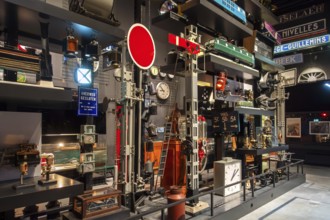 Interior of Train World, railway museum in Schaerbeek, Schaarbeek, Brussels, Belgium