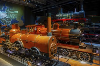 1844 Pays de Waes, tank locomotive and steam locomotives on display at Train World, railway museum