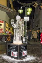 Eisengel, an ice sculpture created during Ice Carving Street Action as part of the long shopping
