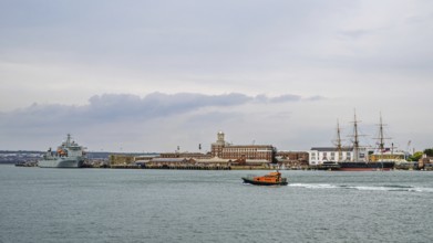 Portsmouth Harbour over Spinnaker Tower, Portsmouth, Gosport, England, United Kingdom