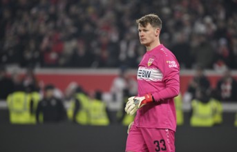 Goalkeeper Alexander Nübel VfB Stuttgart (33) MHPArena, MHP Arena Stuttgart, Baden-Württemberg,