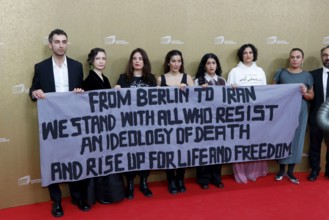 Filmmakers with Iranian backgrounds arriving at the European Film Awards at the House of World
