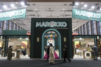 Status of Morocco shortly in front of the opening of Green Week at the exhibition center in Berlin