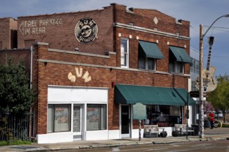 Historic Sun Studio building, known for its musical history, in Memphis, Memphis, Tennessee, USA