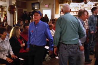 Elderly people dance comfortably to traditional music at Floyd Country Store, Floyd, Virginia, USA