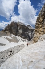 Mountaineers below Bocca d'Ambiez, Via Ferrata dell'Ideale via Ferrata dell'Ideale, spectacular