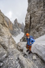 Mountaineers on the Bocca d'Ambiez, Via Ferrata dell'Ideale via Ferrata dell'Ideale, spectacular