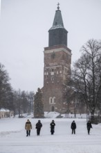 Walkers, Turku Cathedral, Finnish Turun Tuomiokirkko, Swedish Åbo Domkyrka, medieval cathedral,