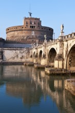 Castel Sant'Angelo, Ponte Sant'Angelo, Tiber River, Ponte Aelius, Rome, Lazio, Italy