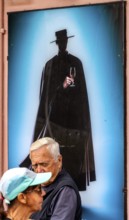 Advertising sign on the exterior of a bar in Sintra, Lisbon, Portugal