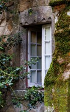 Window on a historic old villa, Sintra, Lisbon, Portugal