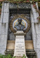 Marco Historico Carlos Franka, bust on the N249 in Sintra, Lisbon, Portugal
