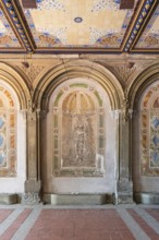 Wall paintings and Minton encaustic tiles, Bethesda Terrace, Central Park, Manhatten, New York