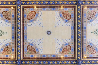 Minton encaustic tiles, Bethesda Terrace, Central Park, Manhatten, New York City, USA