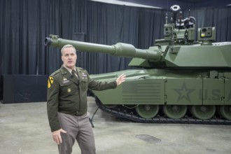 Detroit, Michigan USA - 15 January 2026 - The U.S. Army unveils the M1E3 Abrams tank early