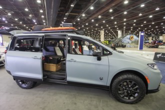 Detroit, Michigan USA - 15 January 2026 - The Chrysler Grizzly Peak minivan concept on display at