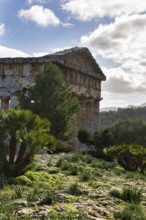 Elymian Doric Temple, Ruins, Ancient City of Segesta, Archaeological Site on Monte Barbaro,