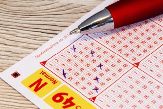 Lotto 6aus49: Close-up of a ticket