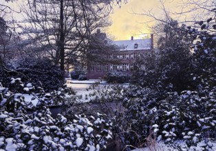 Haus Coull im Winter, Straelen, Lower Rhine, North Rhine-Westphalia, Germany