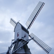 Kokermühle, detailed view in winter in the Walbeck district of Geldern, Lower Rhine, North