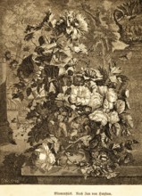 Flower piece, after Jan van Huysum (1682-1749), Dutch painter, famous, art history, painting,