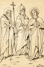 Cologne Cathedral, St. Anthony, St. Cornelius and Saint Magdalene, after Wilhelm von Herle,