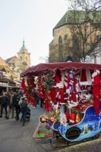 Christmas market, Old Town, Colmar, Haut-Rhin, Alsace, France