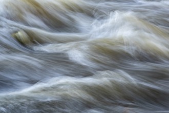 Running water, the hunt a long exposure, Dynamik, Hunteburg, Lower Saxony, Germany