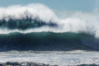 Waves on the ocean off Madeira, Jardim do Mar, Madeira, Portugal
