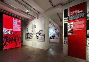 Historic air raid shelter, memorial and exhibition, Düsseldorf, North Rhine-Westphalia, Germany