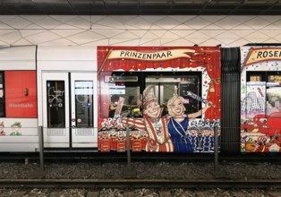 Brauchtumsbahn der Jecken und Schützen, Rheinbahn, metro, Düsseldorf, North Rhine-Westphalia,