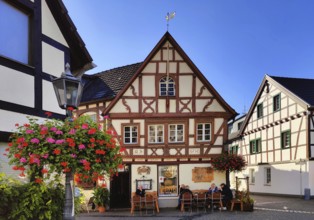 Timbered houses in the old town of Rhöndorf, Bad Honnef, North Rhine-Westphalia, Germany